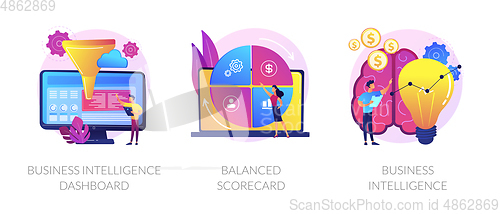 Image of Performance metrics vector concept metaphors