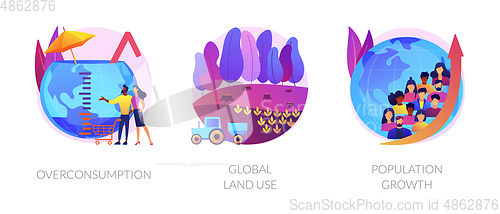 Image of Resource consumption vector concept metaphors