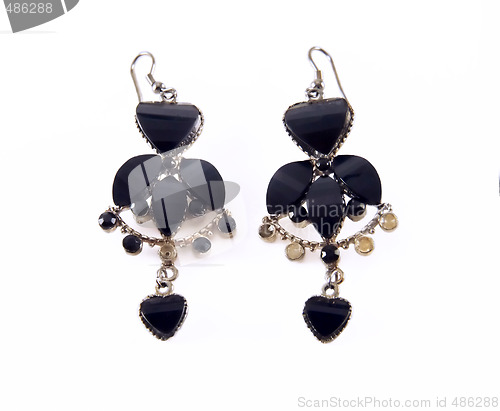 Image of Isolated black earrings