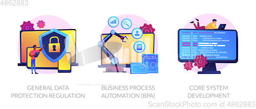 Image of Information management vector concept metaphors