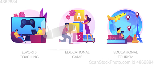 Image of Gamified learning system vector concept metaphors.