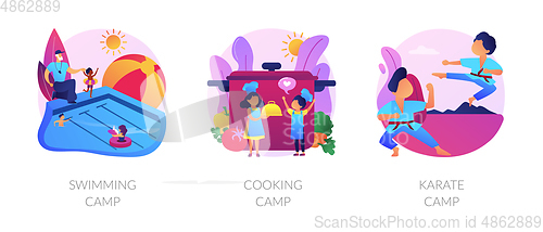 Image of Kids holiday camps vector concept metaphors