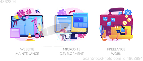 Image of Web development services vector concept metaphors