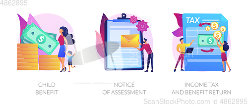 Image of Taxation and assessment vector concept metaphors