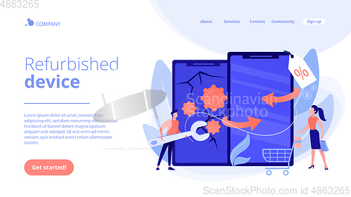 Image of Refurbished device concept landing page.