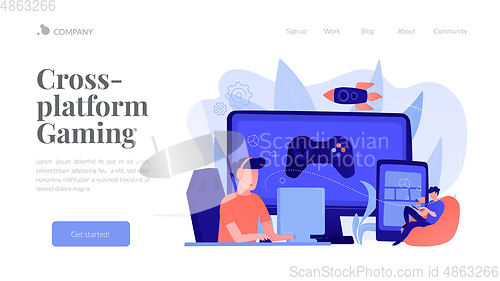 Image of Cross-platform play concept landing page.