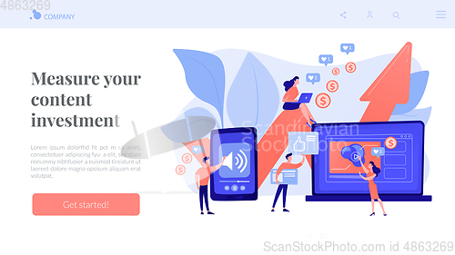 Image of High ROI content concept landing page