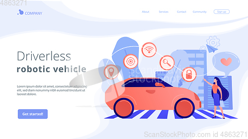 Image of Autonomous car concept landing page.