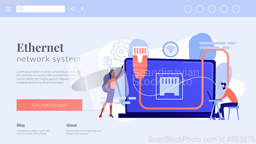 Image of Ethernet connection concept landing page.
