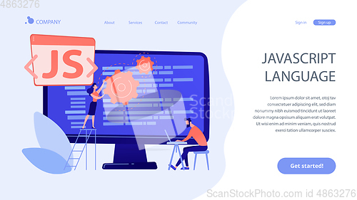 Image of JavaScript concept landing page.