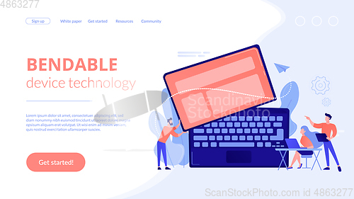 Image of Detachable device technology concept landing page.