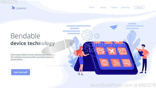 Image of Bendable device technology concept landing page.