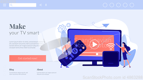 Image of Smart TV box concept landing page.