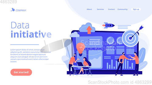 Image of Data initiative concept landing page.