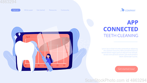 Image of Children electric toothbrush concept landing page