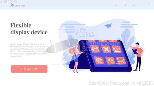 Image of Bendable device technology concept landing page.