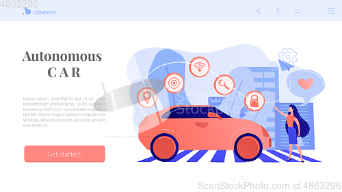 Image of Autonomous car concept landing page.