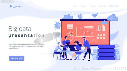 Image of Big data conferenceconcept landing page.