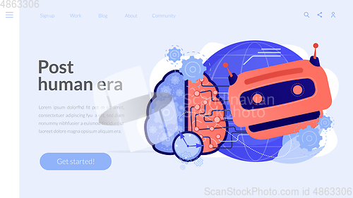 Image of Technological singularity concept landing page