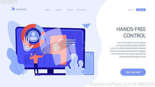 Image of Gesture recognition concept landing page.