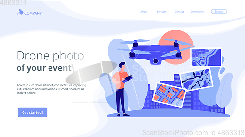 Image of Aerial photography concept landing page