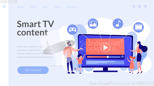 Image of SmartTV content concept landing page.