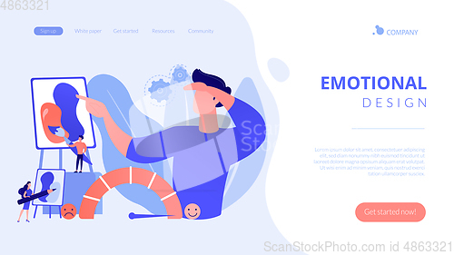 Image of Emotional design concept landing page