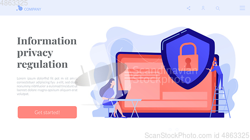 Image of Data privacy concept landing page.