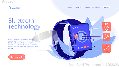 Image of Wireless connectivity concept landing page.