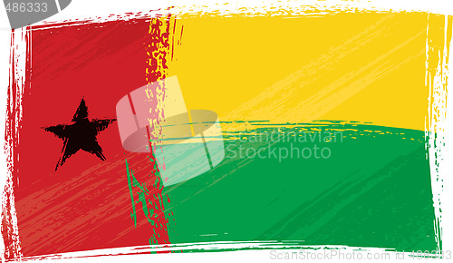 Image of Grunge Guinea-Bissau flag