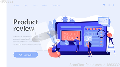 Image of Product review concept landing page