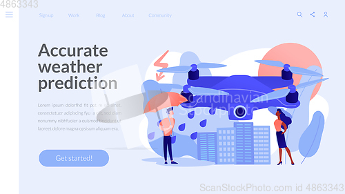 Image of Meteorology drones concept landing page.