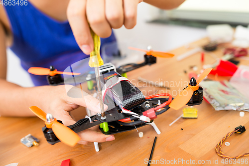 Image of Installation of drone 