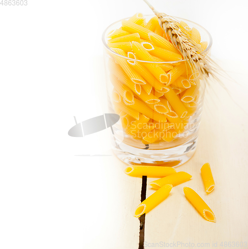 Image of Italian pasta penne with wheat