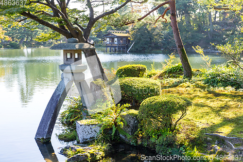 Image of Japanese garden in Kanazawa
