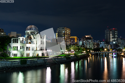 Image of Atomic Bomb Dome in Hiroshima of Japan