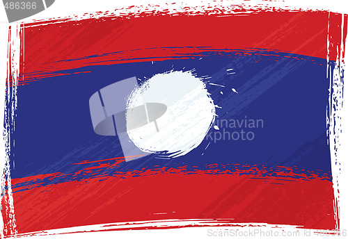 Image of Grunge Laos flag