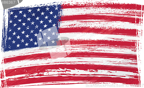 Image of Grunge USA flag