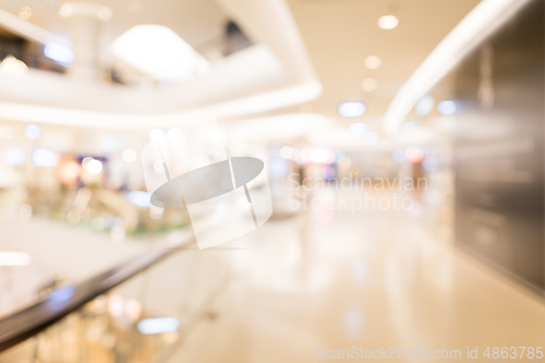 Image of Department store interior background with bokeh