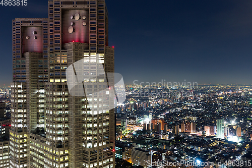 Image of Tokyo skyline at night