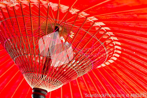 Image of Japanese red umbrella