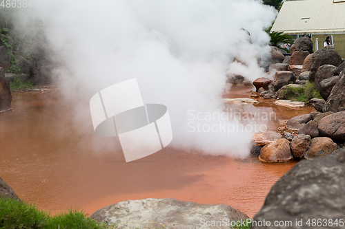 Image of Blood pond hell in Beppu city