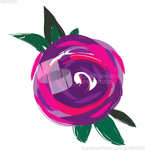 Image of Colored flower vector or color illustration