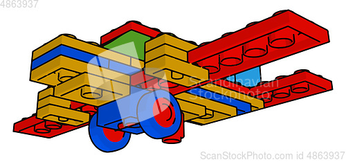 Image of Playing with toys Toy vector or color illustration