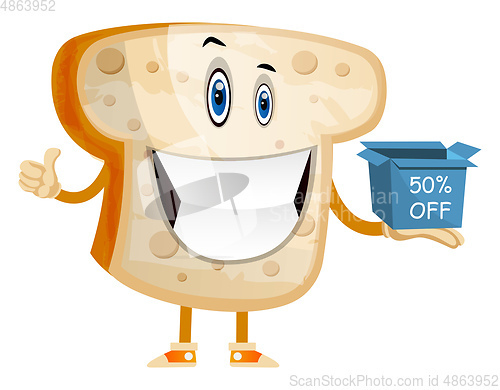 Image of Toast On Sale illustration vector on white background