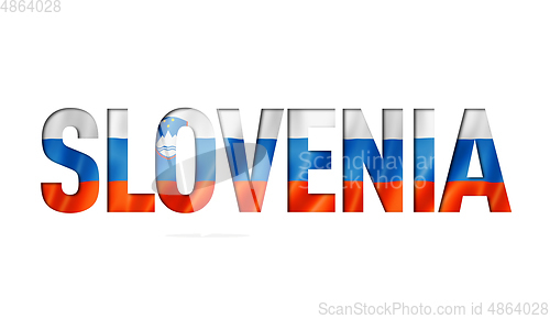 Image of slovenian flag text font
