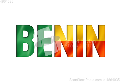 Image of benin flag text font