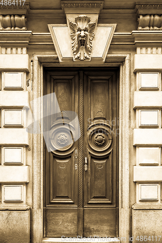 Image of Mysterious wooden door