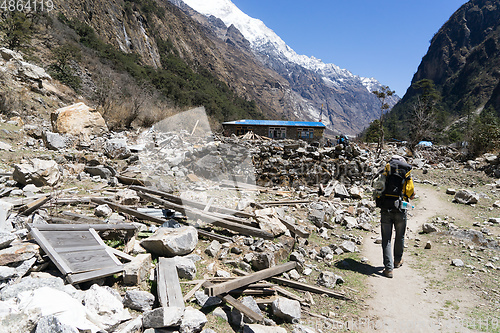 Image of EarthQuake ruins in Nepal Langtang