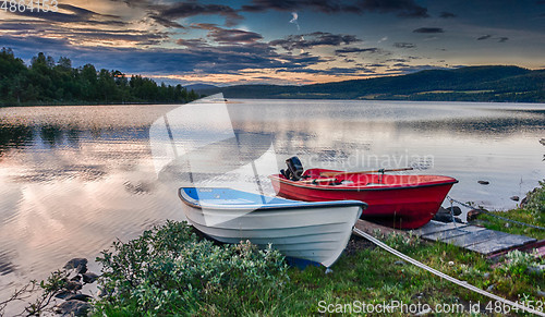Image of Romantic lake landscape in europe